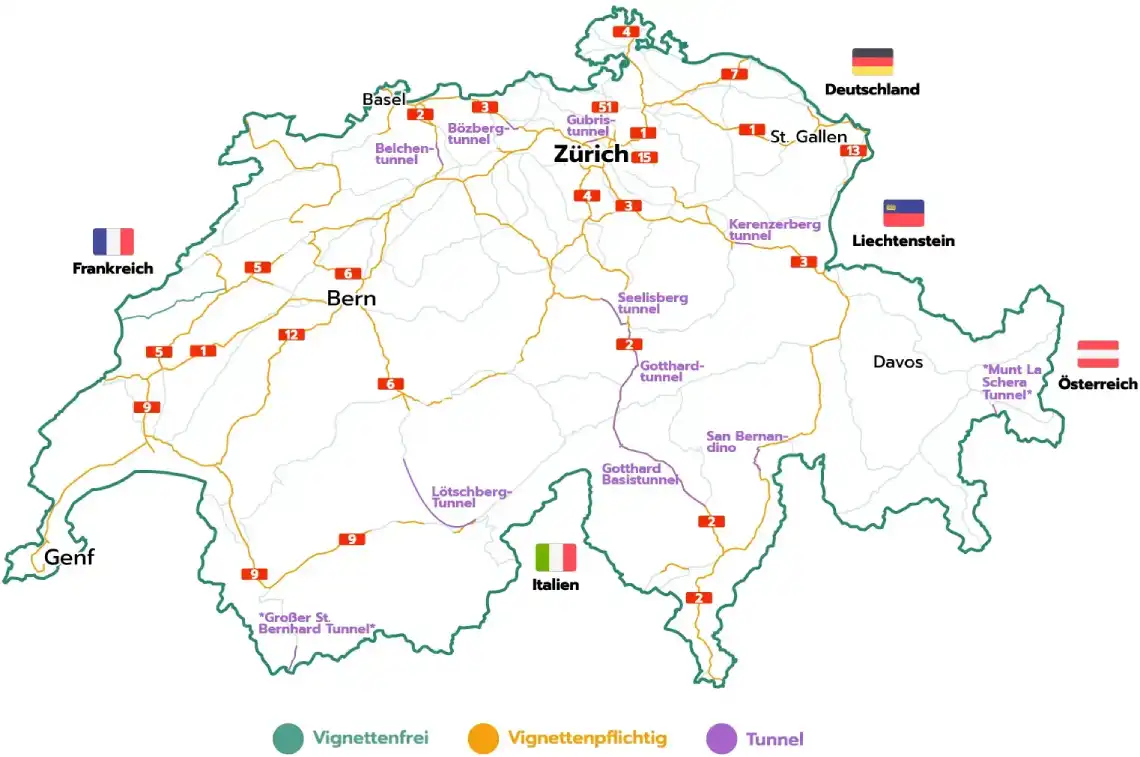 Køreplanen i Schweiz